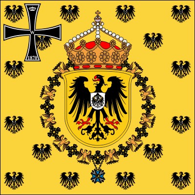 Deutsches Reich, Flagge (Standarte) der Kaiserin, 1888-1918, Größe: 113 x 113 cm
