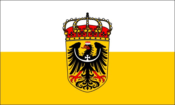 Preußische Provinz Schlesien, Flagge, 1890-1919, Größe: 150 x 90 cm