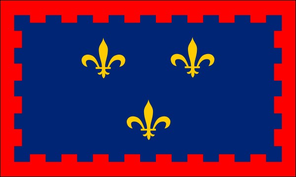 Angoulême (Angoumois), historical region in France, Flag, size: 150 x 90 cm