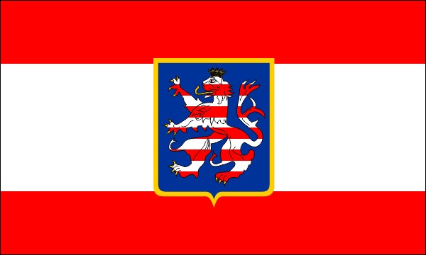 Kurfürstentum Hessen-Kassel, Flagge des Kurfürsten bis 1866, Größe: 150 x 90 cm