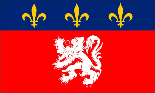 Lyonnais, historical region in France, Flag, size: 150 x 90 cm