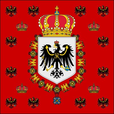 Königreich Preußen, Standarte der Königin, 1871-1918, Größe: 113 x 113 cm
