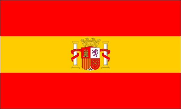Spanien, Flagge der Aufständischen im Spanischen Bürgerkrieg, 1936-1939, Größe: 150 x 90 cm