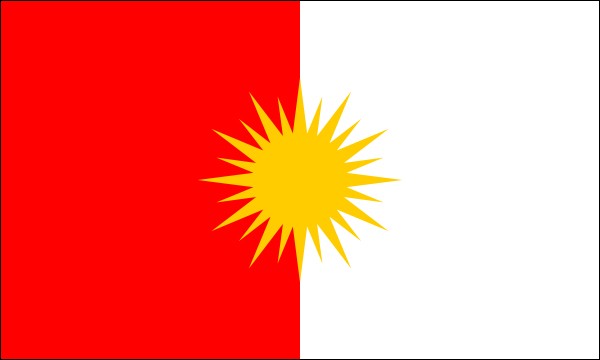 Yazidi, Flag of the Yazidi HPÊ Militia (variant), size: 150 x 90 cm