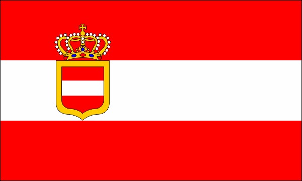 Österreich-Ungarn, Marine- und Kriegsflagge, 1867-1894, Größe: 150 x 90 cm