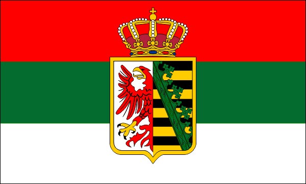 Duchy of Anhalt, flag of the duke, 1863-1918, size: 150 x 90 cm