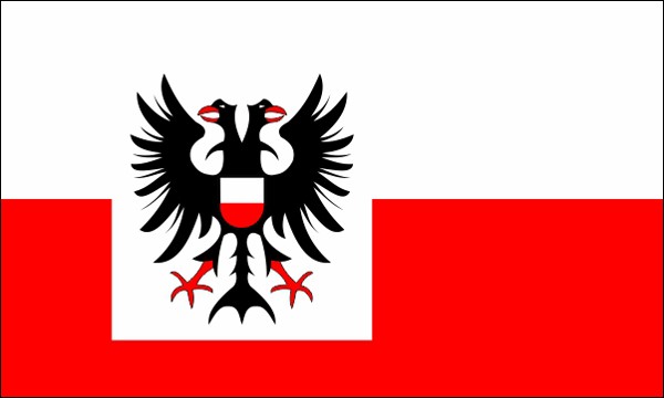 Free City of Lübeck, flag from 1890 to 1937, size: 150 x 90 cm
