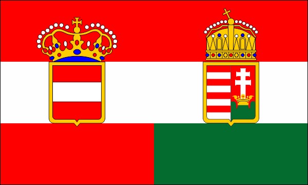 Österreich-Ungarn, Handelsflagge, 1869-1918, faktisch, Größe: 150 x 90 cm