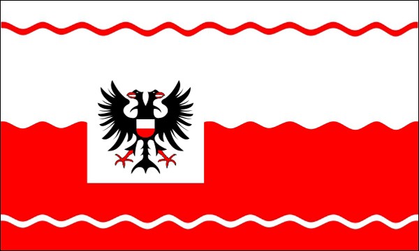 Free City of Lübeck, flag from 1850 to 1890, size: 150 x 90 cm