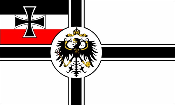 Deutsches Reich, Marineflagge und Kriegsflagge (Reichskriegsflagge), 1892-1903, Größe: 150 x 90 cm