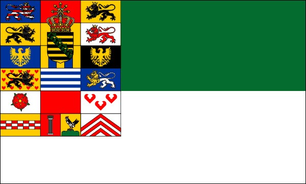 Greater flag of the Duke of Saxony-Meiningen, 1826-1918, size: 150 x 90 cm