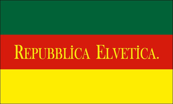 Repubblica Elvetica, Flagge, 1798 bis 1803, Größe: 150 x 90 cm