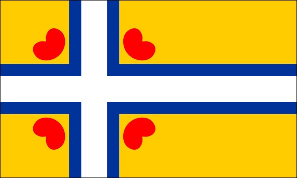 interfrisian flag of of the Groep fan Auwerk, size: 150 x 90 cm