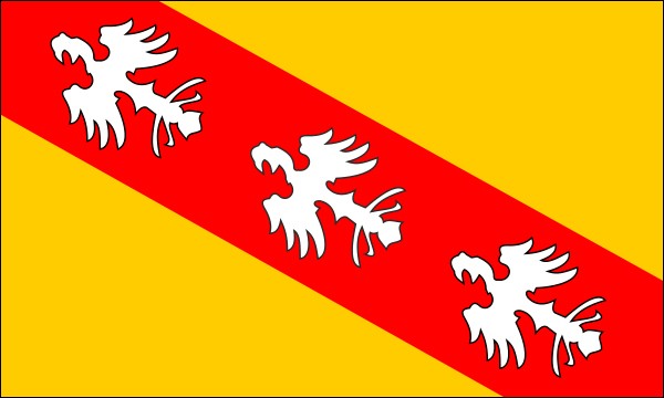Lorraine, historical region in France, Flag, size: 150 x 90 cm