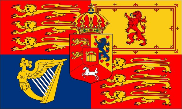 Kingdom of Hanover, flag of the king 1814-1866, size: 150 x 90 cm