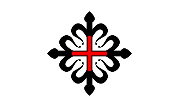 Orden von Montesa, Flagge des Ordens, Größe: 150 x 90 cm