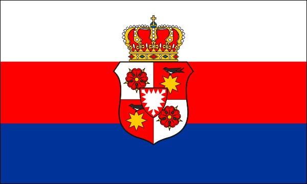 Principality of Schaumburg-Lippe, flag, 1904-1918, with coat of arms, size: 150 x 90 cm