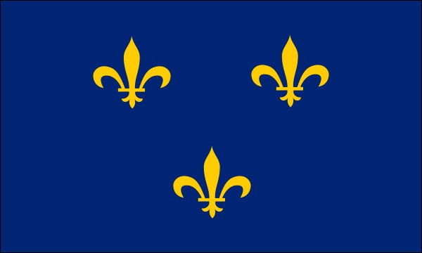 Île de France, historische Region in Frankreich, Flagge, Größe: 150 x 90 cm