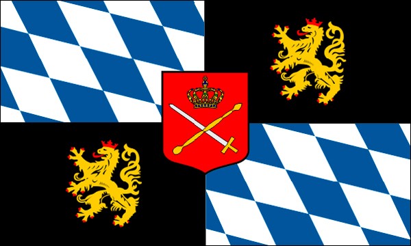 Kingdom of Bavaria, standard of the king, 1806 to 1835, size: 150 x 90 cm