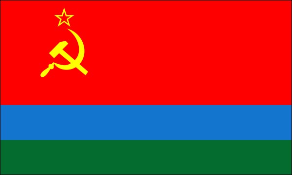 Karelien, Flagge als Sowjetrepublik, 1952-1956, Größe: 150 x 90 cm