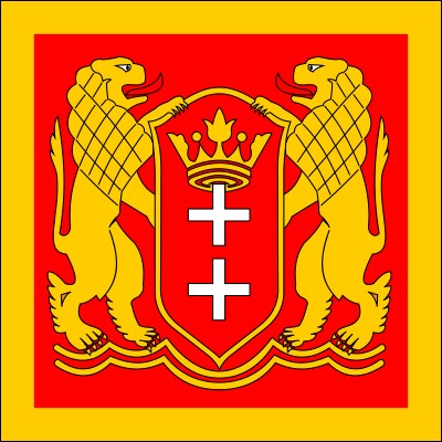 City of Danzig, flag of the Senate, size: 113 x 113 cm