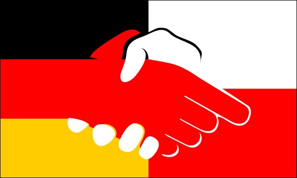 Deutsch-Polnische Flagge, Größe: 150 x 90 cm