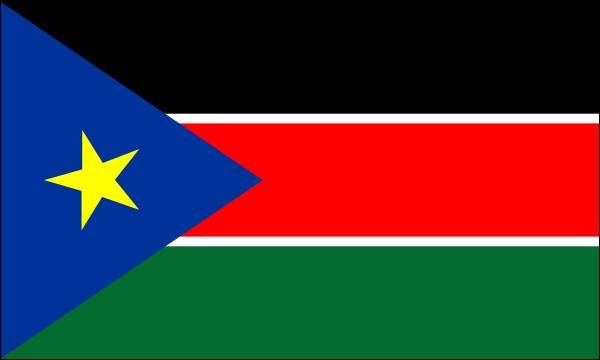 South Sudan, National flag, since 2005, size: 150 x 90 cm