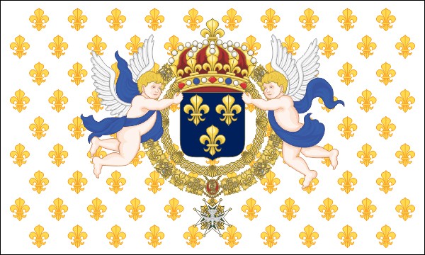 Frankreich, Königs- und Staatsflagge, 17. Jahrhundert bis 1790, Größe: 150 x 90 cm