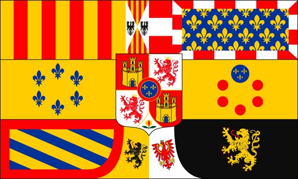 Spanien, Flagge des Königs, 1759-1788, Größe: 150 x 90 cm