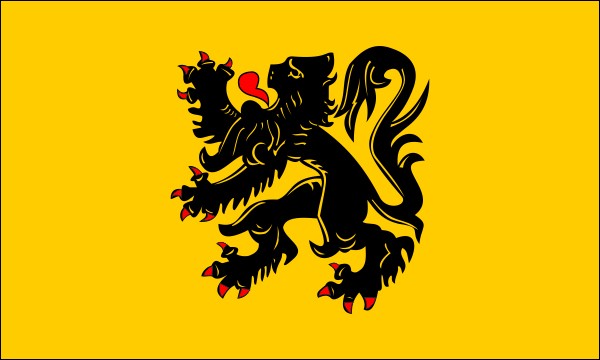 Flanders, historical region in France, Flag, size: 150 x 90 cm