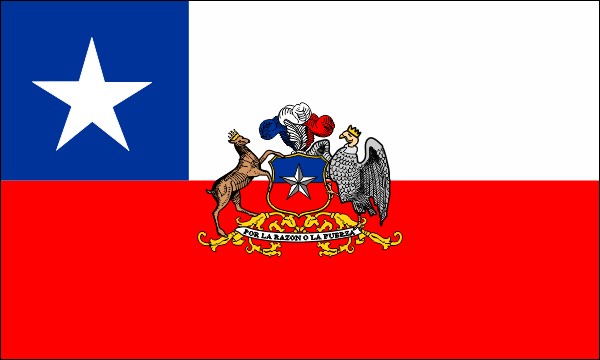 Chile, Flagge des Präsidenten, Größe: 150 x 90 cm