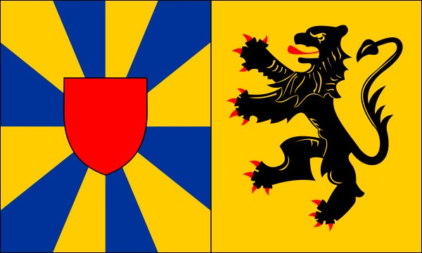 Belgische Provinz Westflandern, inoffizielle Flagge, Größe: 150 x 90 cm
